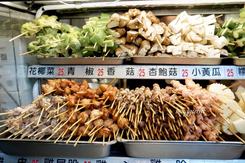 【台北大安】品都串燒攤，每串25元起，銅板宵夜美食，台北東區最便宜又好吃的串燒攤！ @瑪姬幸福過日子