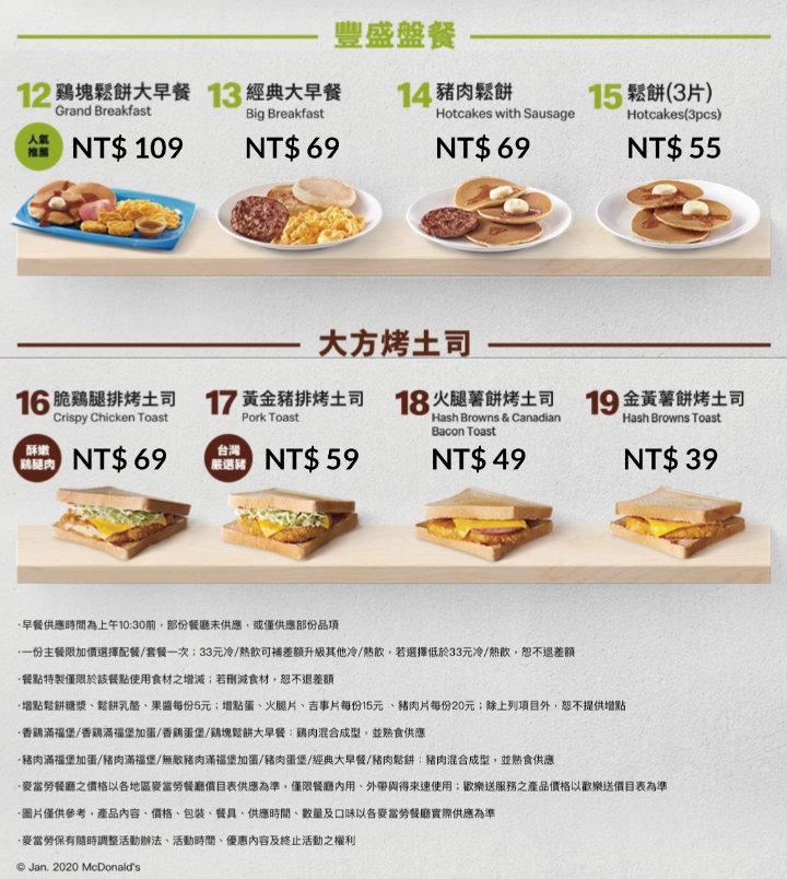 【麥當勞】2022麥當勞早餐價目表，超值全餐價格，菜單介紹，優惠，10:30之前供應早餐＠瑪姬幸福過日子 @瑪姬幸福過日子